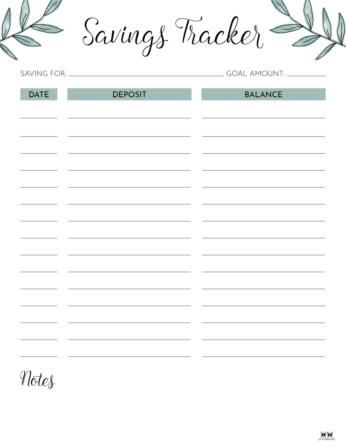 Savings Trackers Free Printables Printabulk