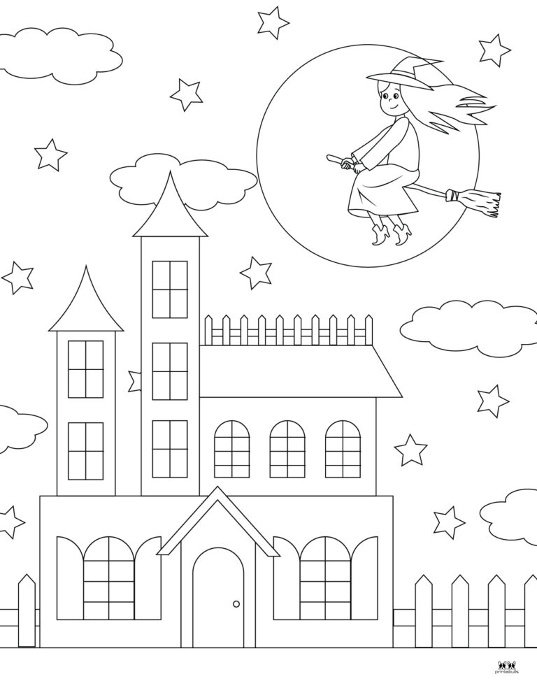 Haunted House Coloring Pages Free Pages Printabulk