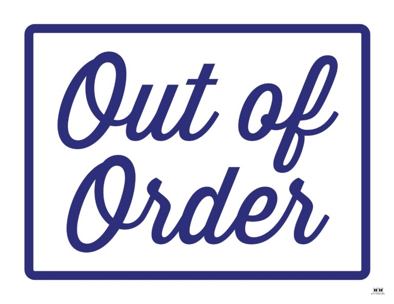 Out Of Order Signs Free Printable Signs Printabulls