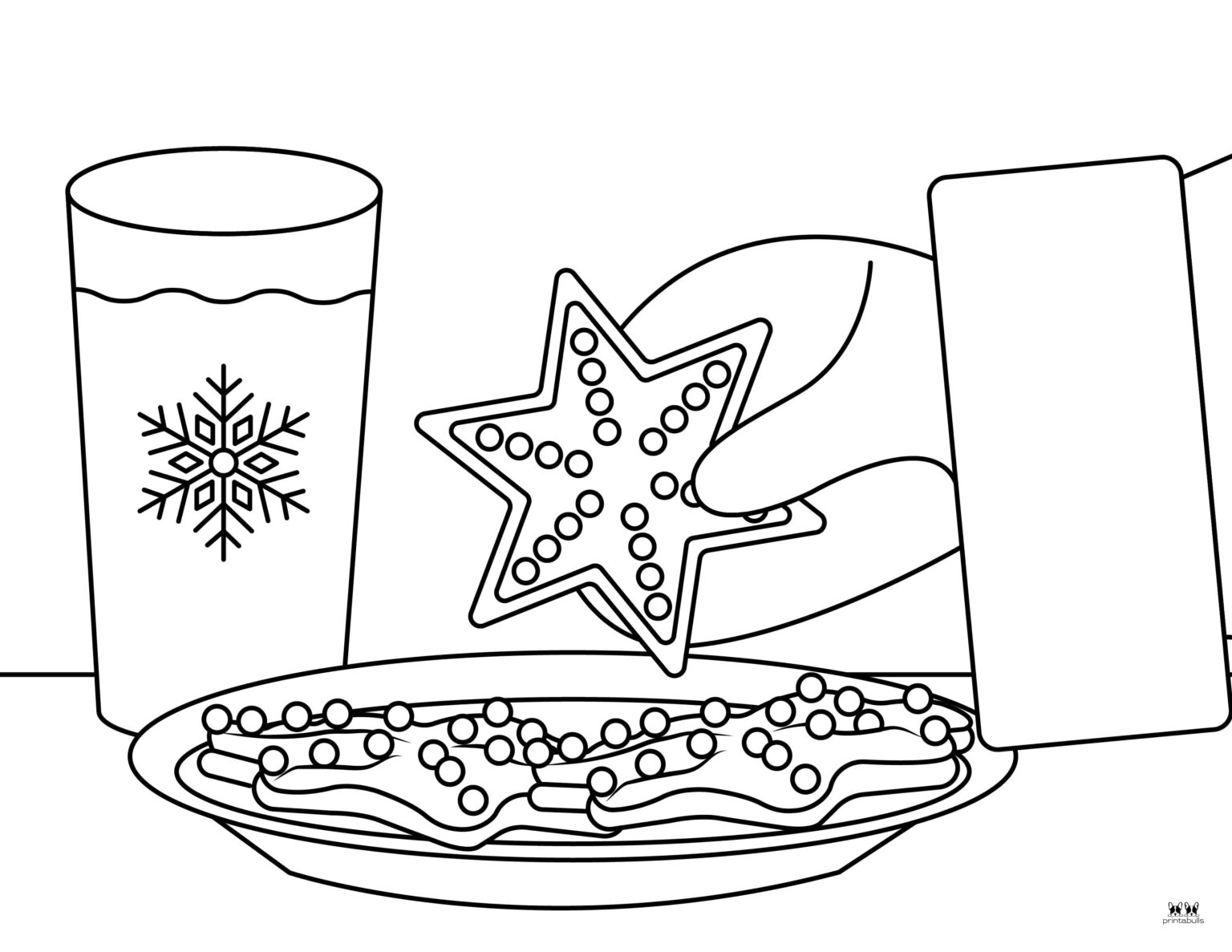 Christmas Cookies Coloring Pages Free Pages Printabulls