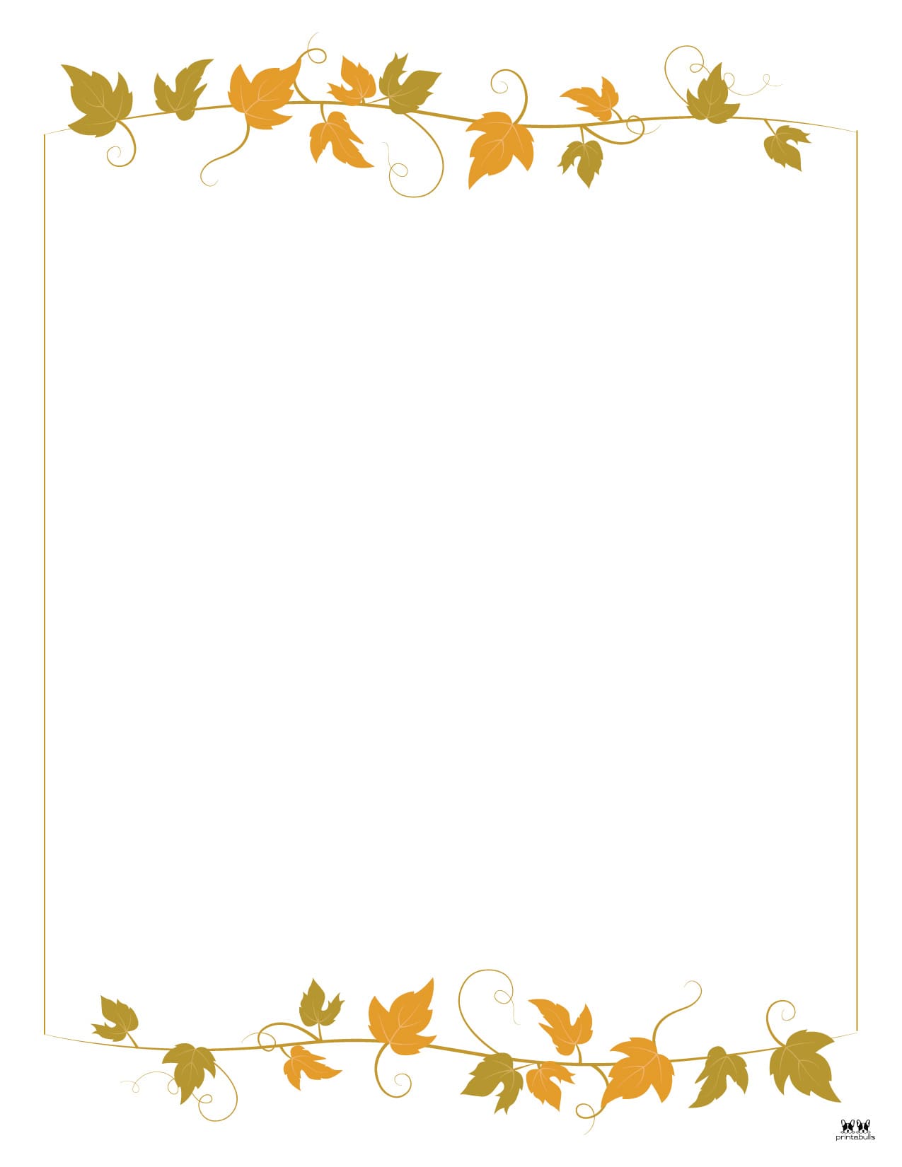 Leaf Borders Free Printable Borders Printabulls