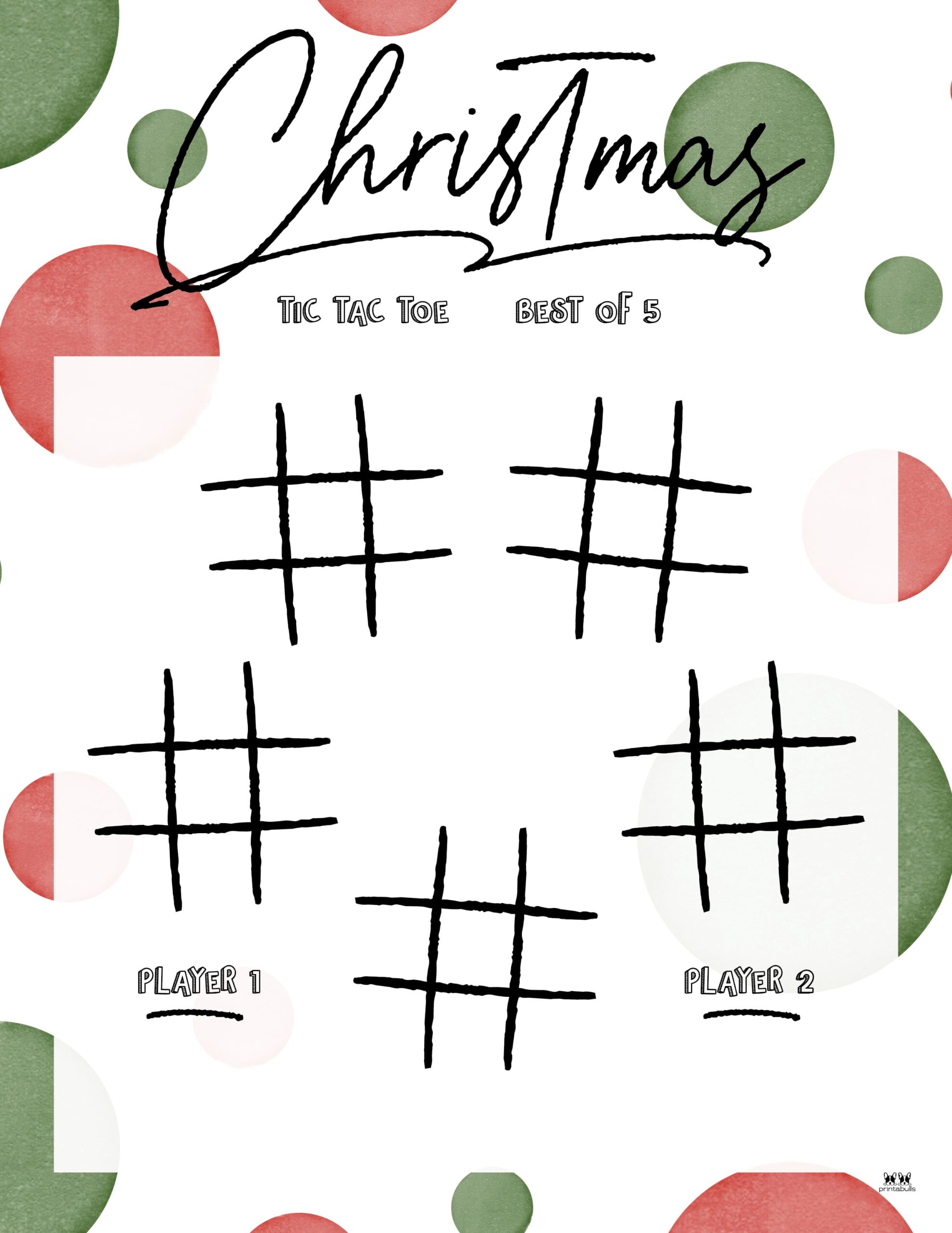 Christmas Tic Tac Toe Printables Printabulls