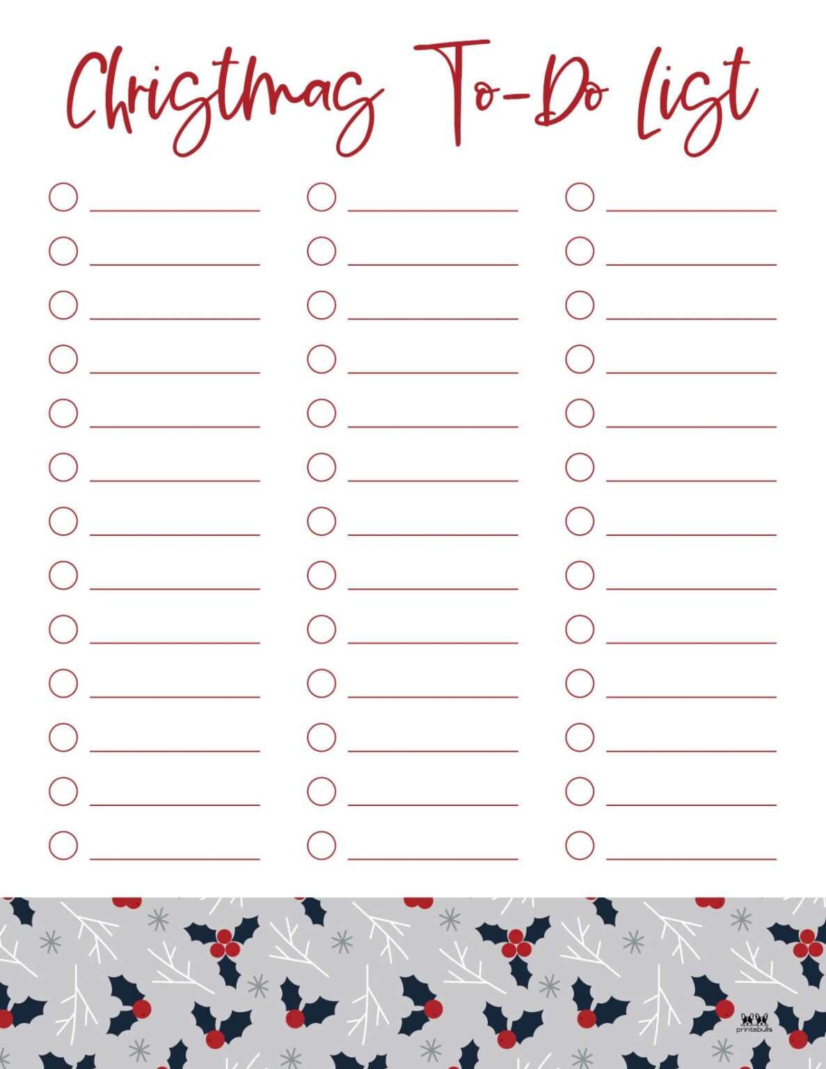 Christmas To Do Lists Free Lists Printabulls