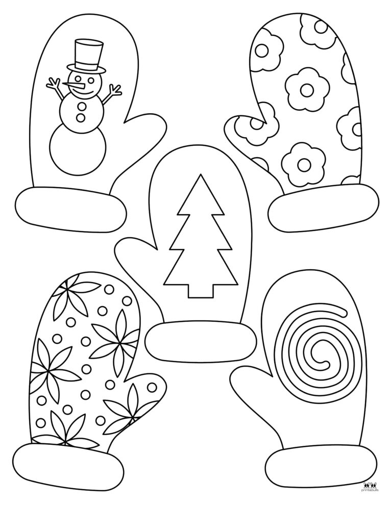 Mitten Coloring Pages Templates Pages Printabulls