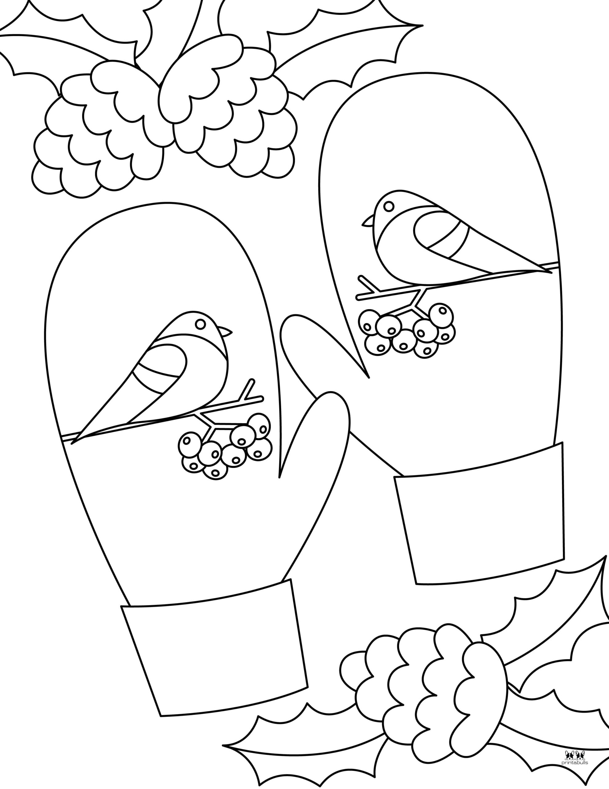 Mitten Coloring Pages Templates Pages Printabulls