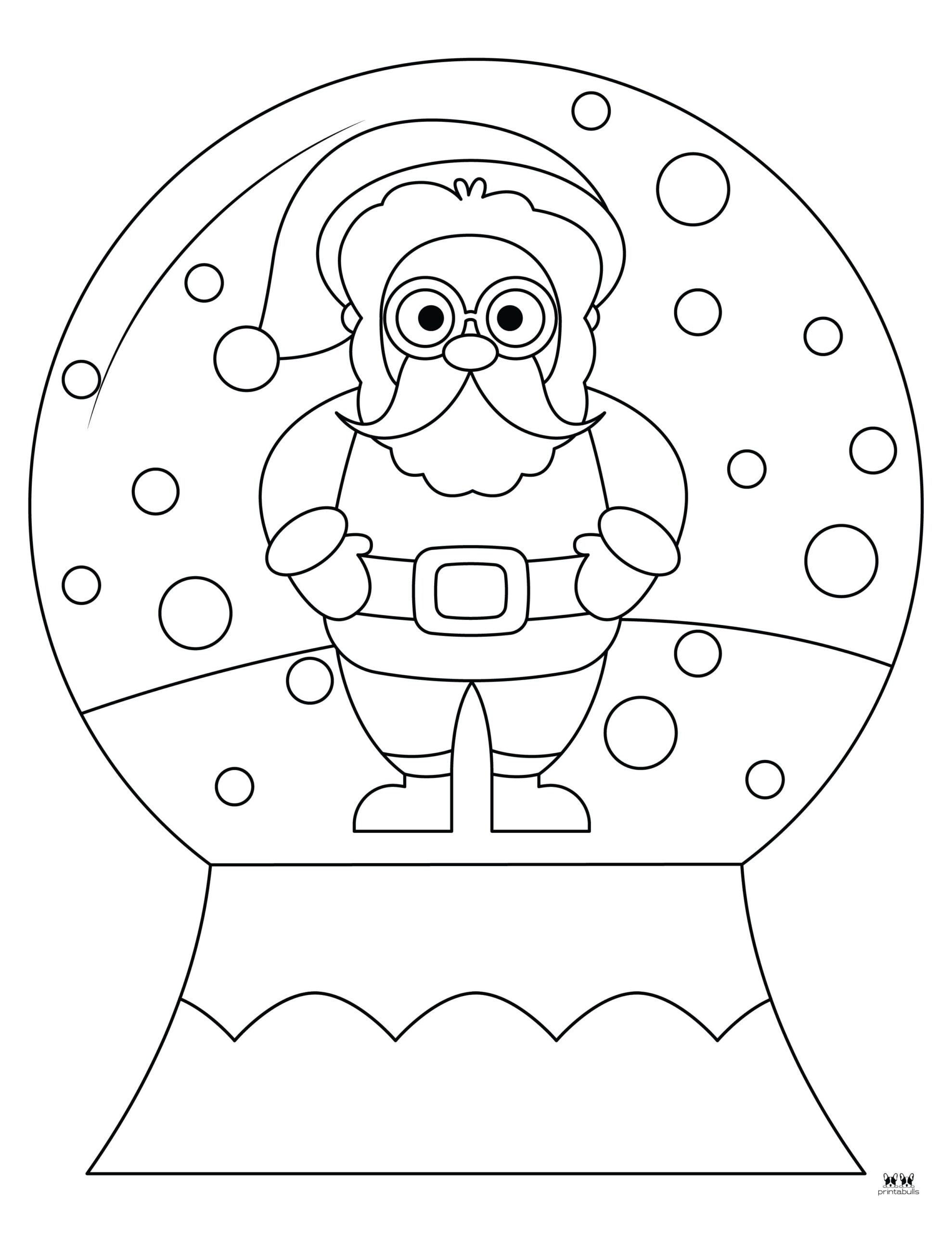 Snow Globe Coloring Pages Templates Pages Printabulls