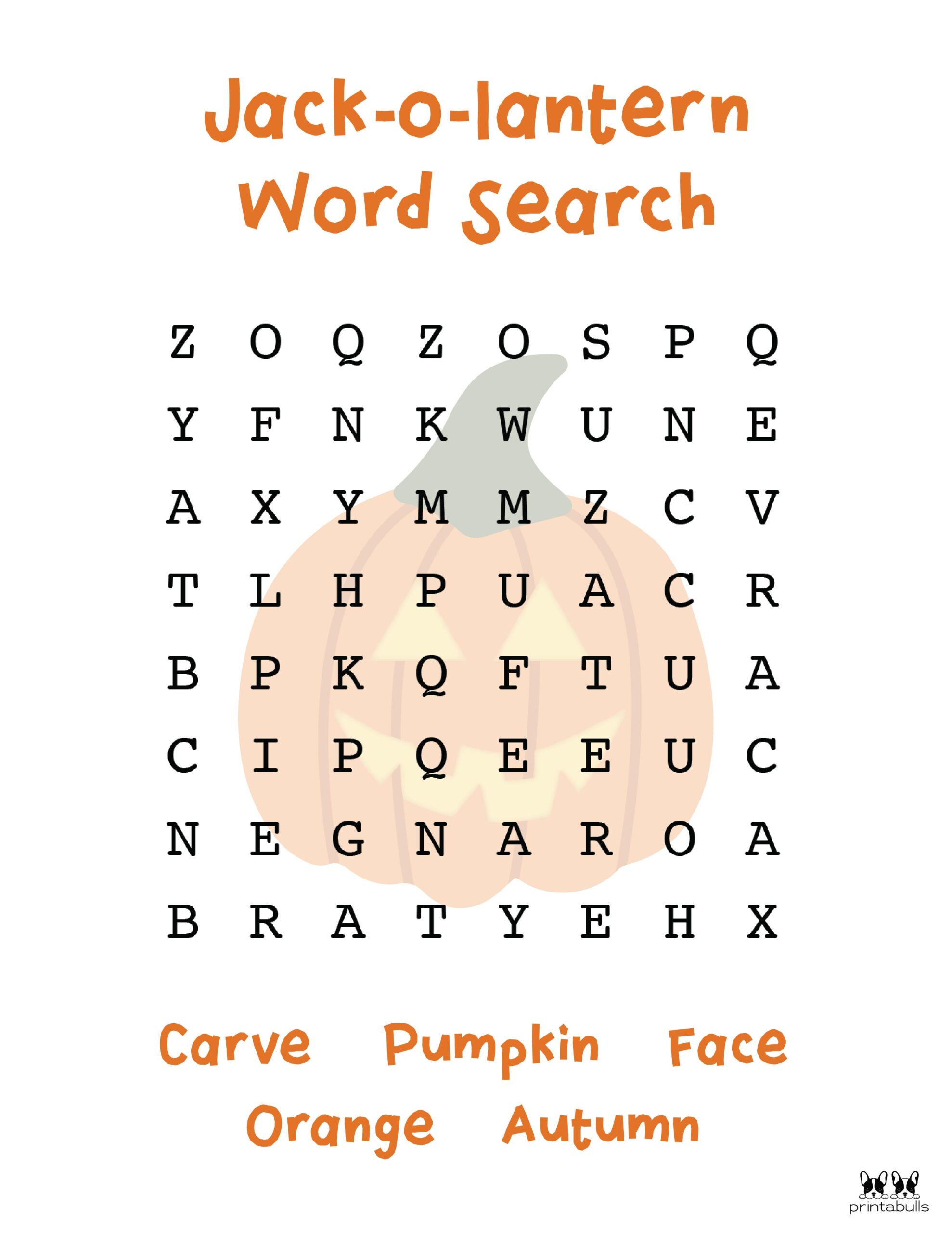Halloween Free Printable Word Searches