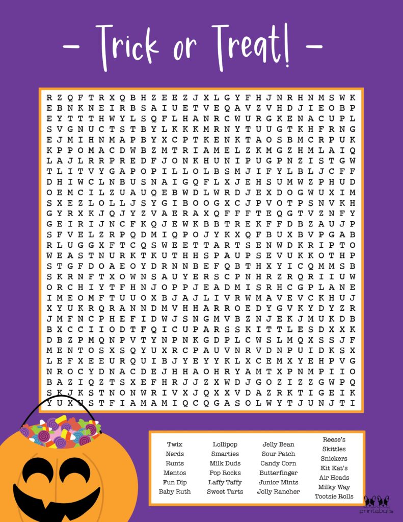 Free Printable Halloween Word Searches Printabulls