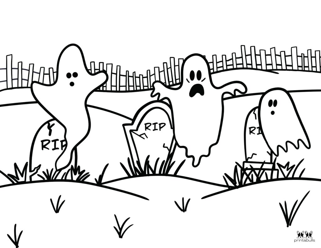 Printable Halloween Ghost Coloring Page-Page 15