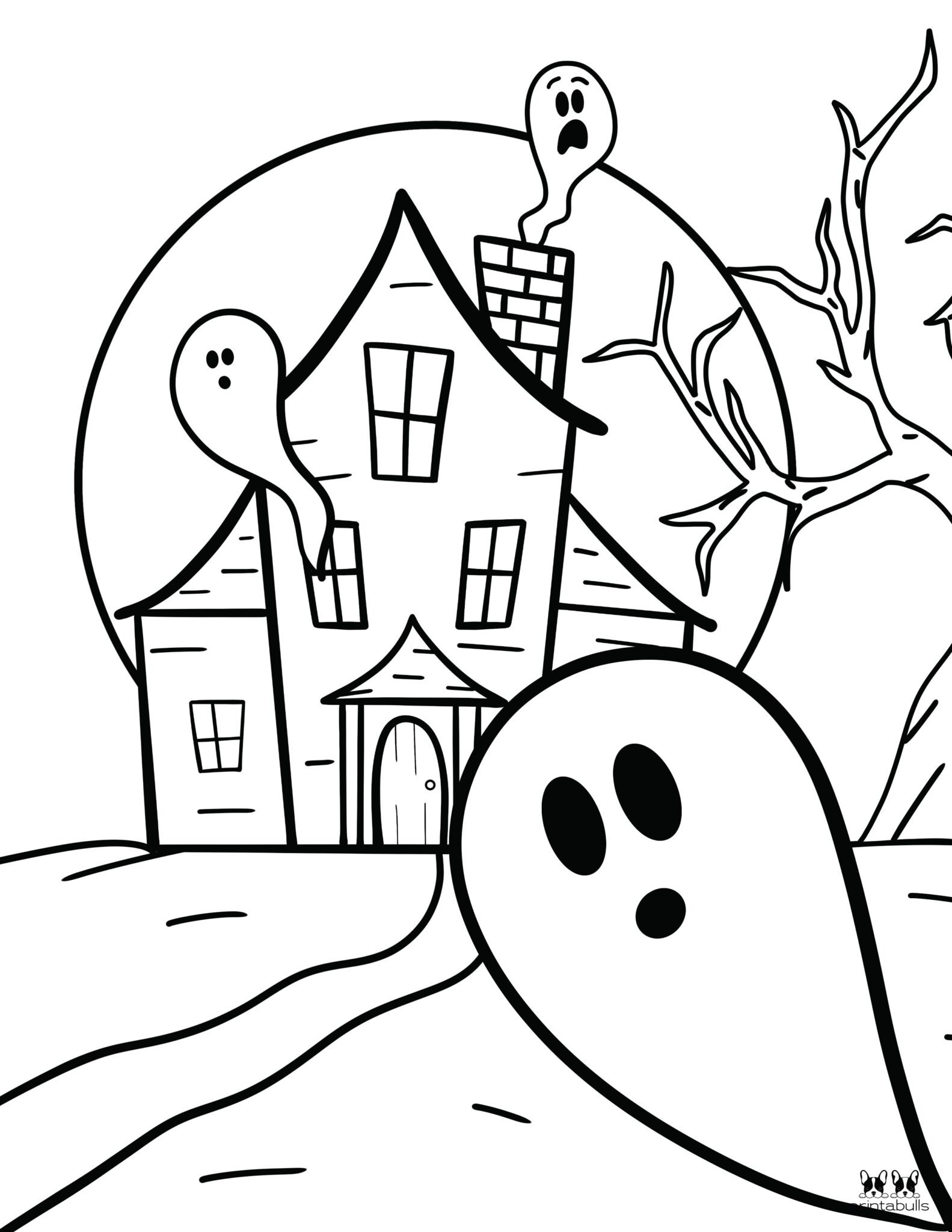 Free Printable Ghost Coloring Pages | Printabulls