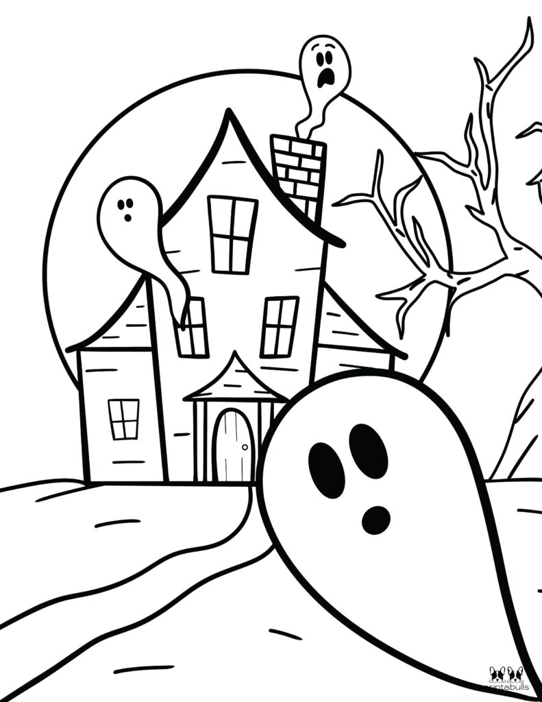 Printable Halloween Ghost Coloring Page-Page 6