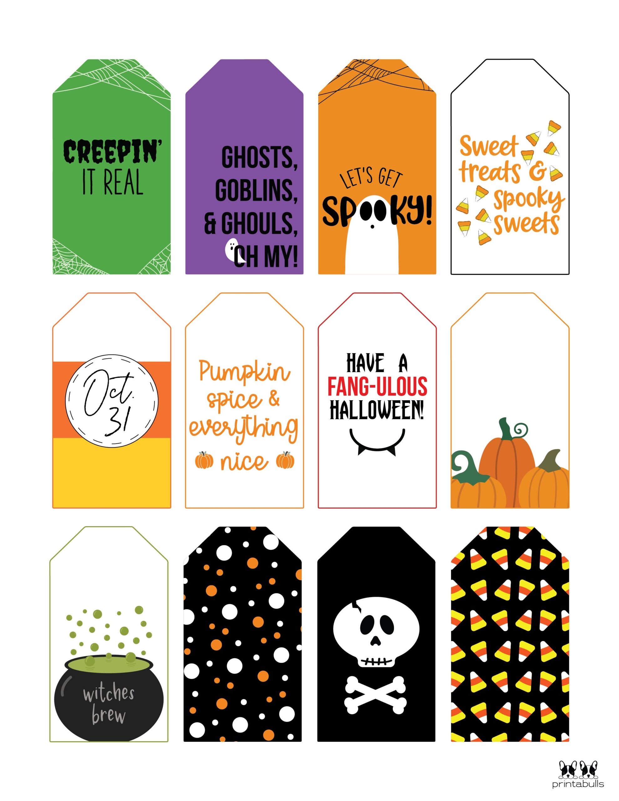 60 Free Printable Halloween Tags | Printabulls