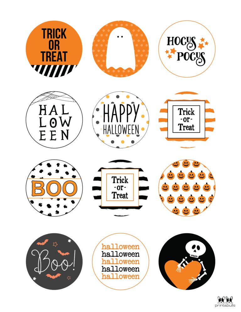 60 Free Printable Halloween Tags | Printabulls