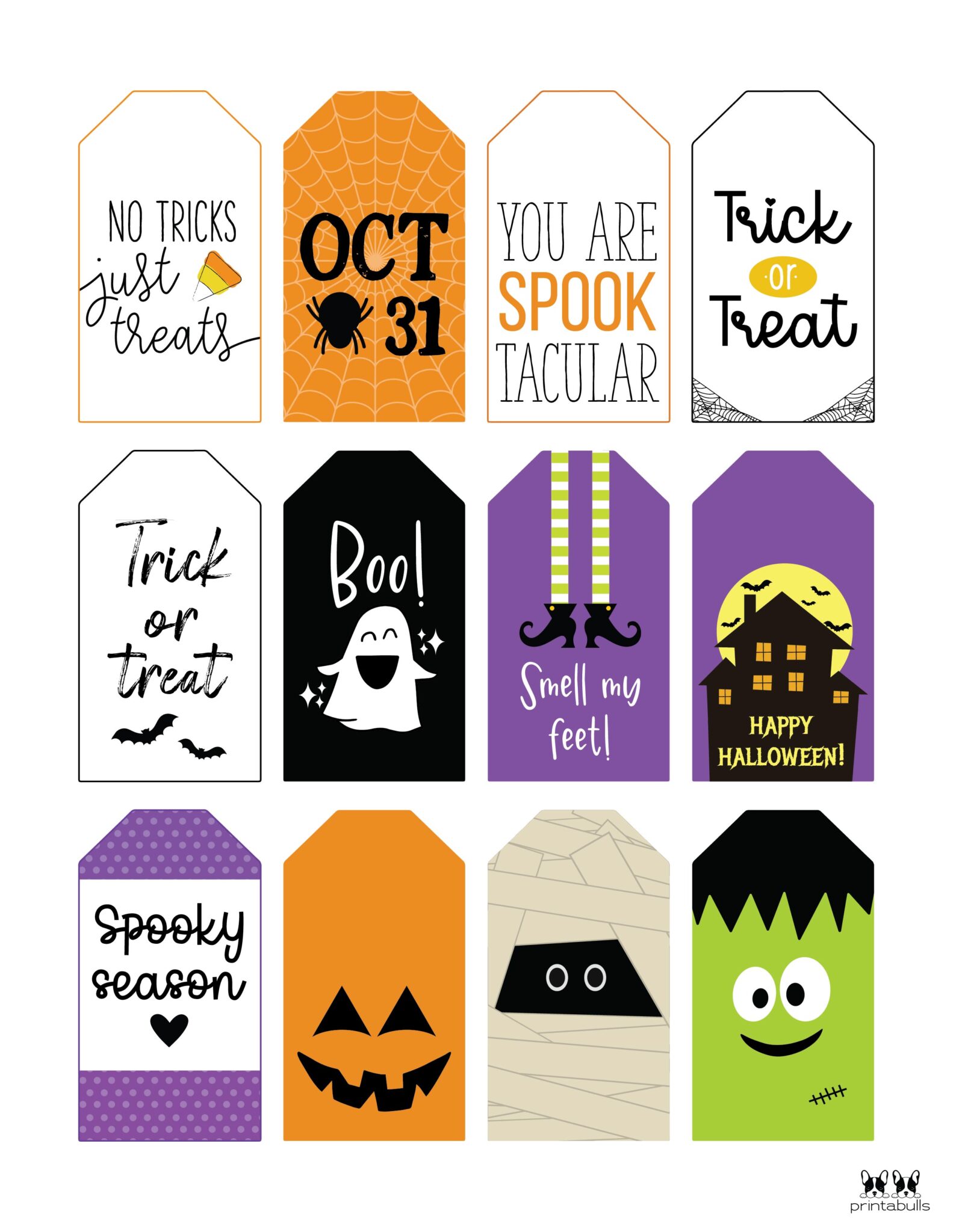 60 Free Printable Halloween Tags | Printabulls