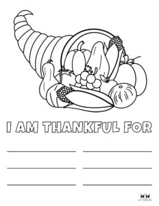 'I Am Thankful For' Printables - 10 Unique Worksheets | Printabulls