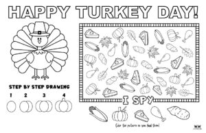 Printable Thanksgiving Placemats | Printabulls