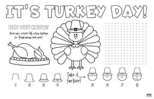 Printable Thanksgiving Placemats 