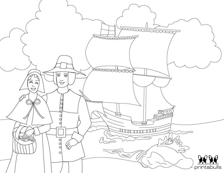 Pilgrim Coloring Pages | Printabulls