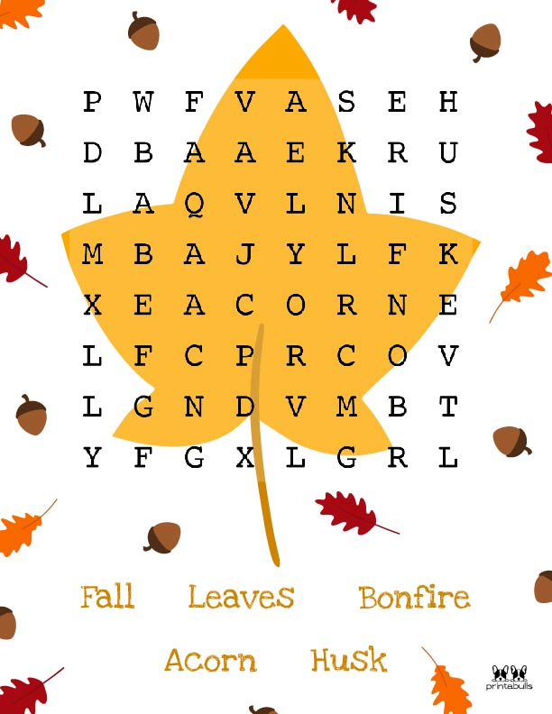 Printable Thanksgiving Word Search-Easy 5