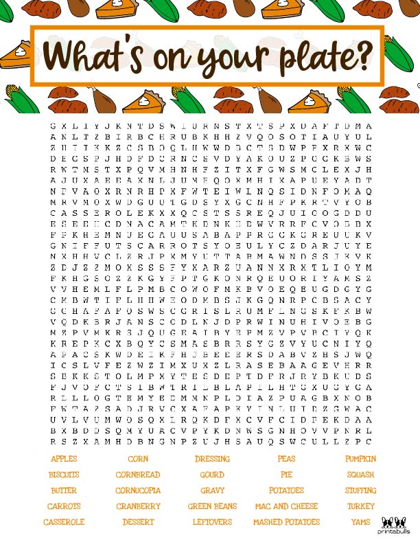 Difficult Thanksgiving Word Search Printable Word Sea
