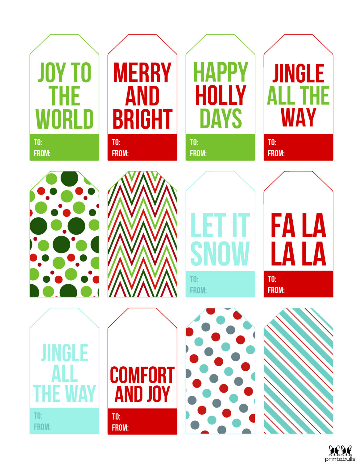 Free Printable Christmas Gift Tags | Printabulls