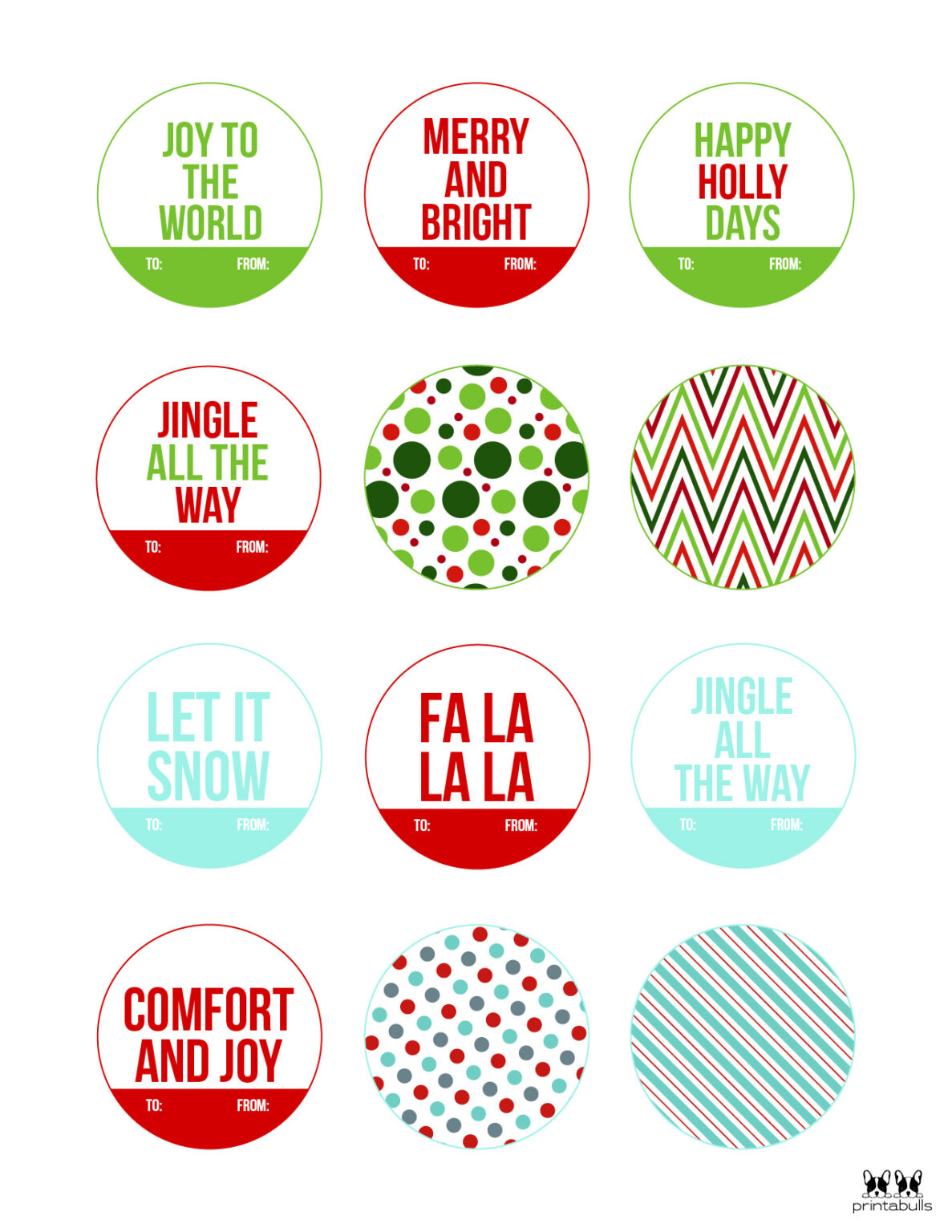 Free Printable Christmas Gift Tags | Printabulls