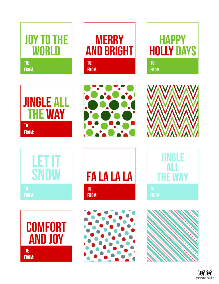 Free Printable Christmas Gift Tags | Printabulls