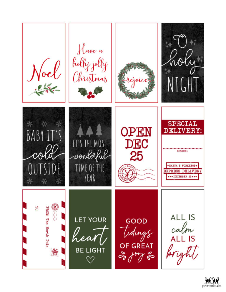 Free Printable Christmas Gift Tags | Printabulls