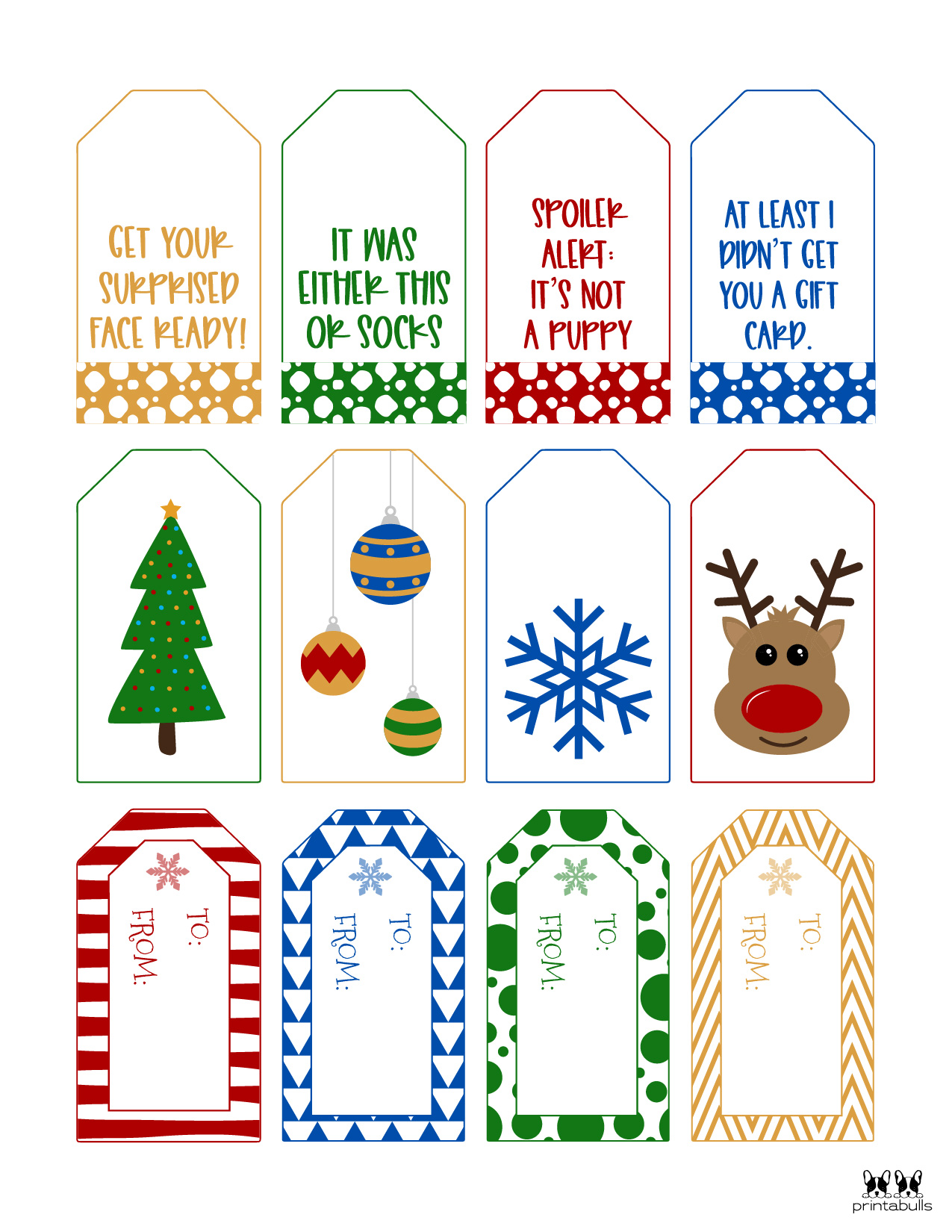 Free Printable Christmas Gift Tags | Printabulls