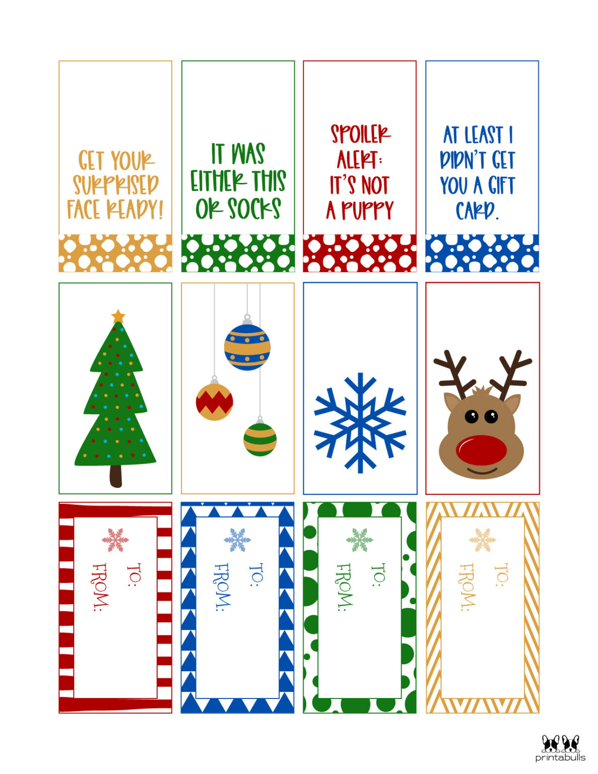 Free Printable Christmas Gift Tags | Printabulls