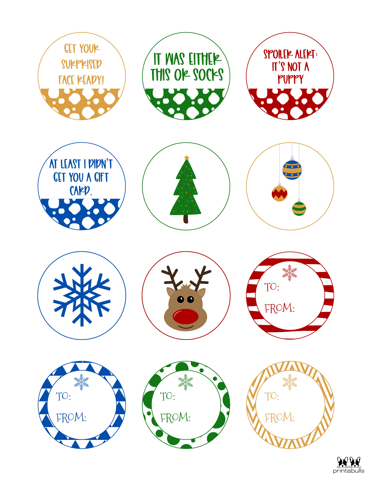 Free Printable Christmas Gift Tags 