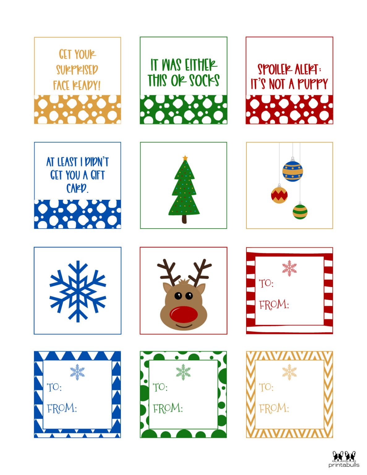 Free Printable Christmas Gift Tags 