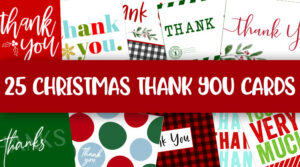 Christmas Thank You Cards - 25 Free Printable Cards | Printabulls