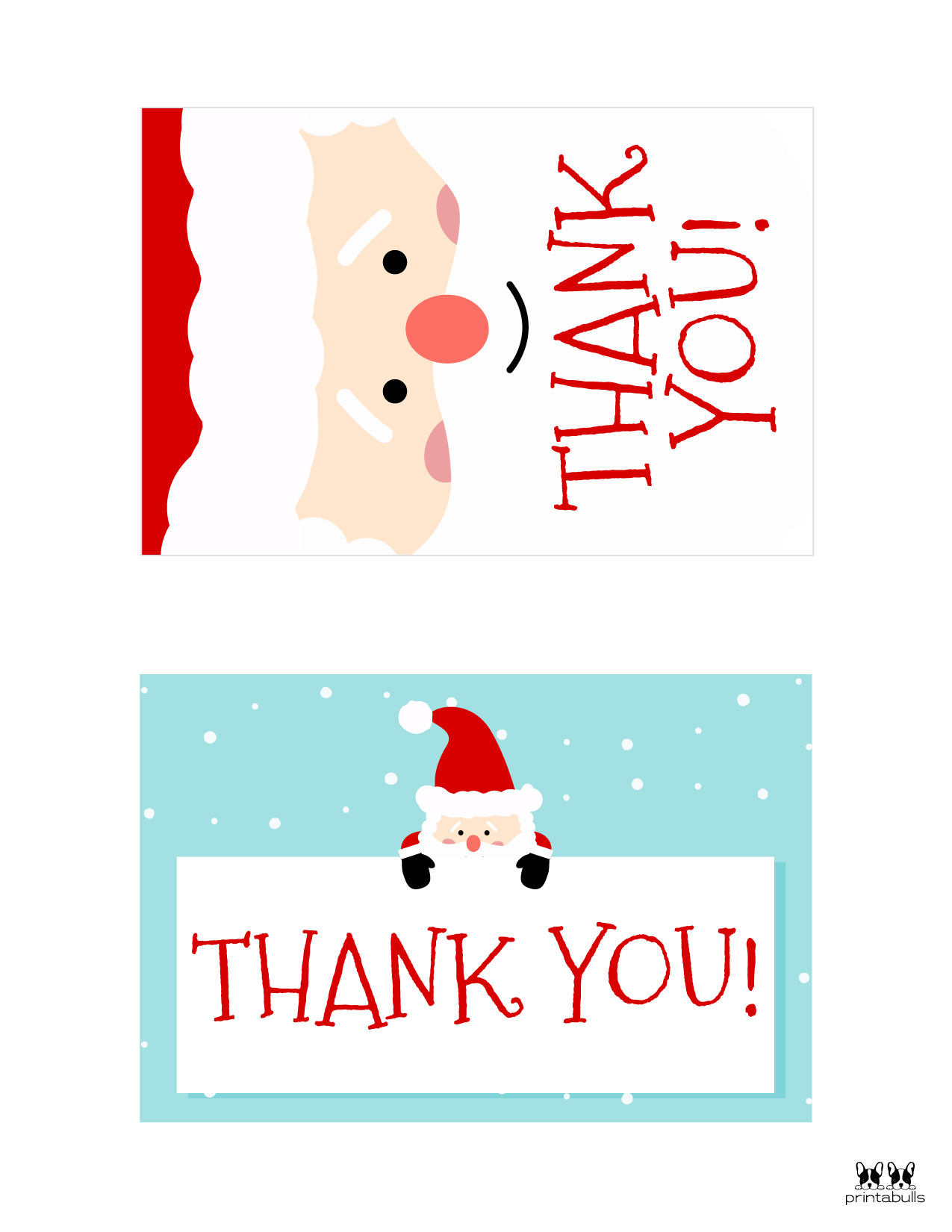 christmas thank you cards 25 free printable cards printabulls
