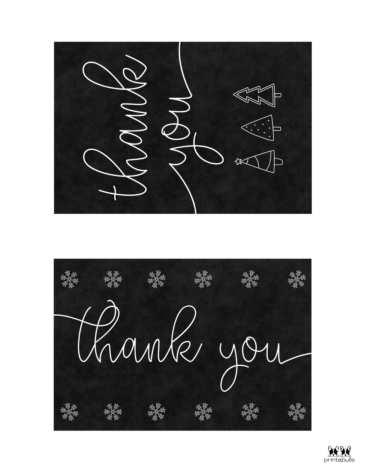 Christmas Thank You Cards 25 Free Printable Cards PrintaBulk