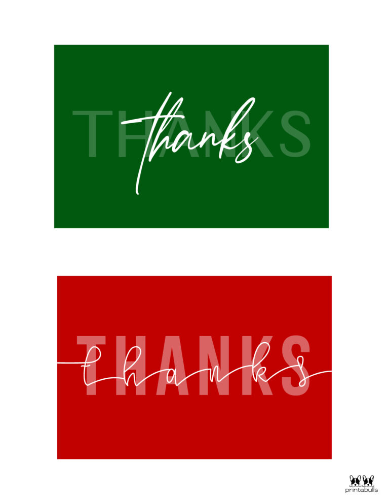 Christmas Thank You Cards 25 Free Printable Cards Printabulls