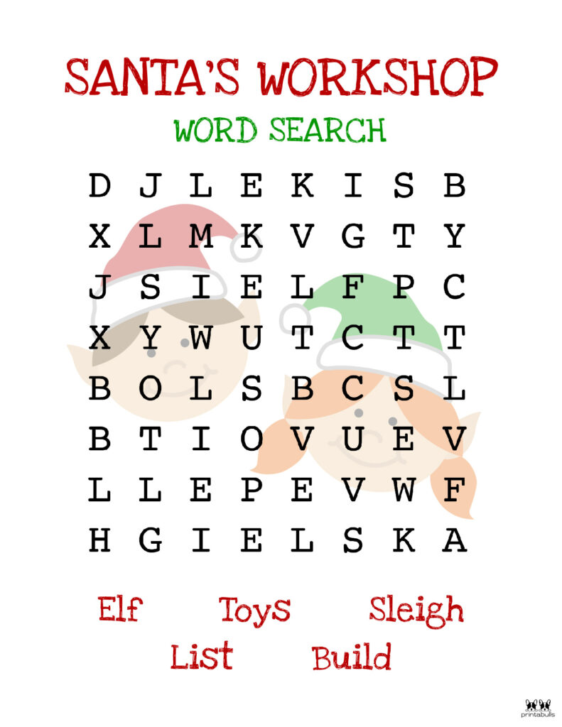 christmas word searches 25 free printables printabulls