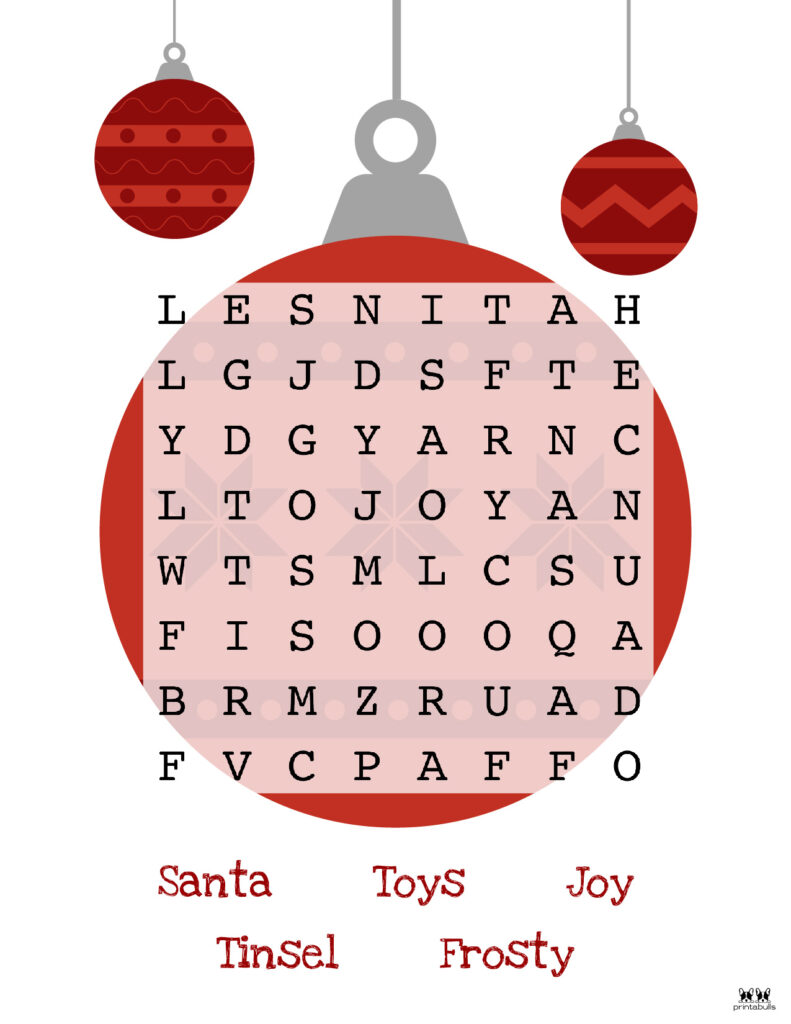 Christmas Word Searches 25 Free Printables Printabulls