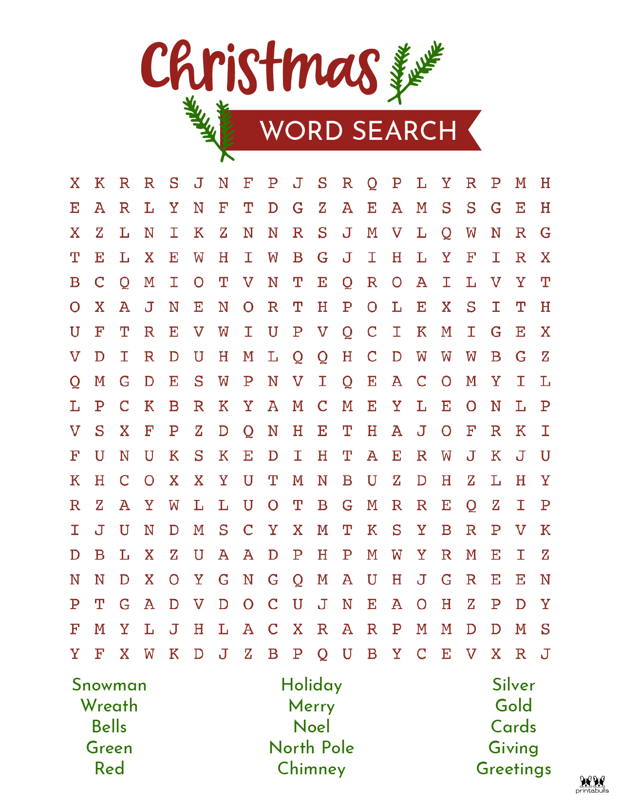 Christmas Word Searches 25 Free Printables Printabulls