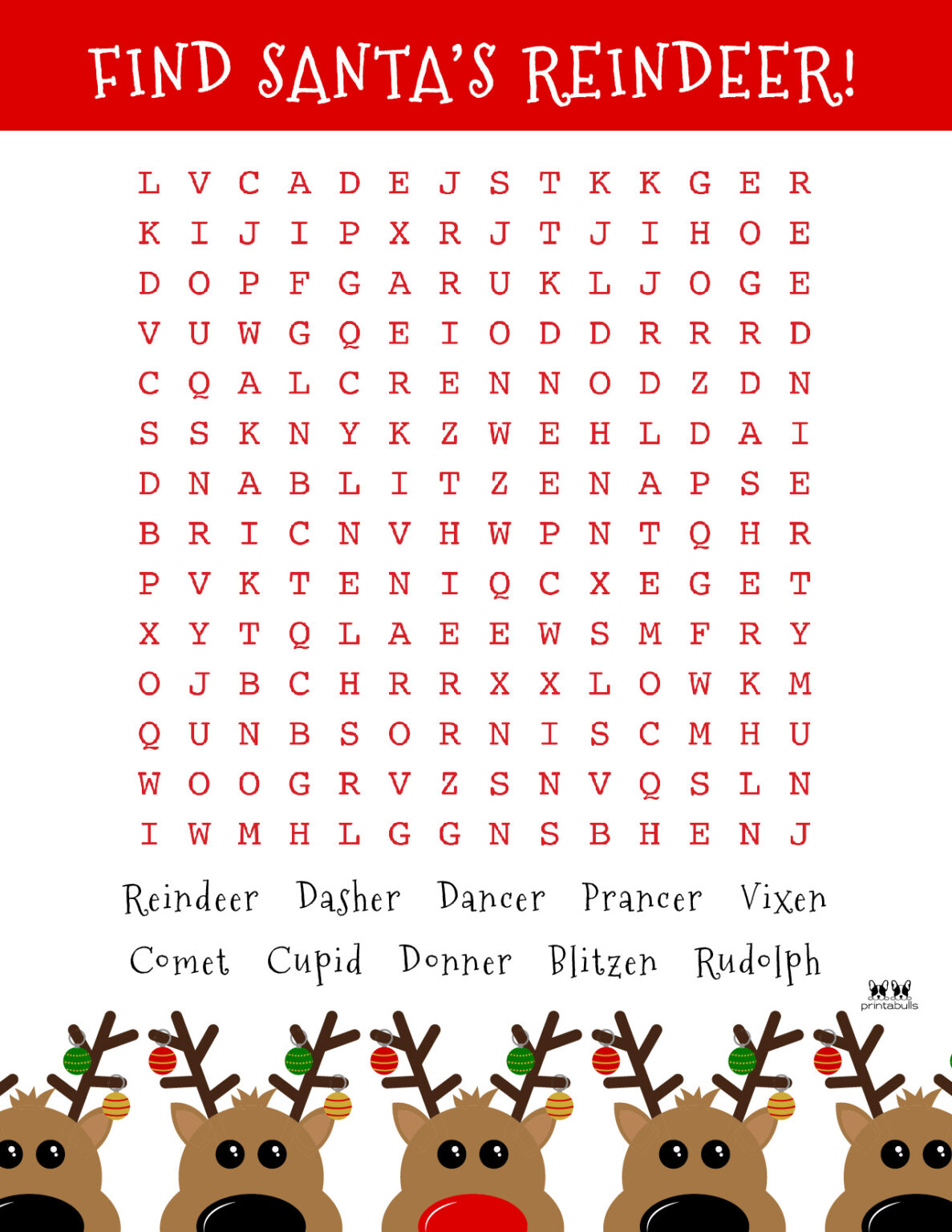 Christmas Word Searches - 25 Free Printables | Printabulls
