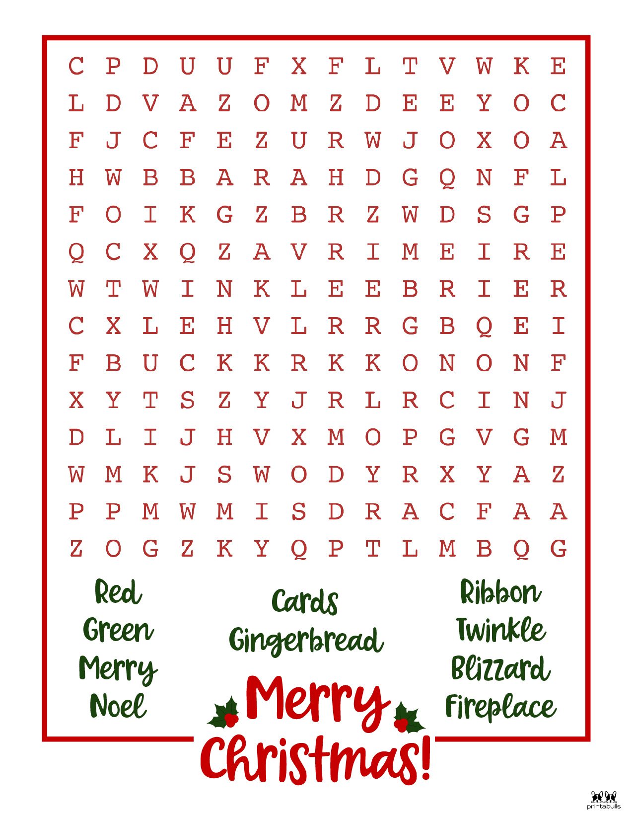 Christmas Word Searches 25 Free Printables PrintaBulk