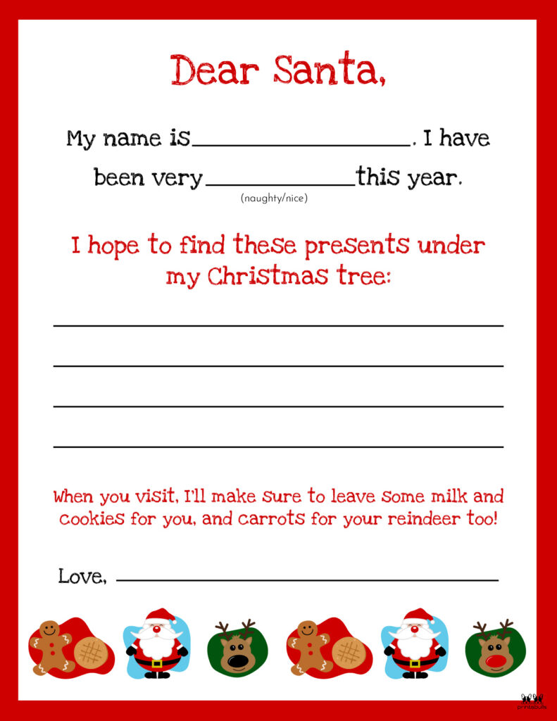 Printable Dear Santa Letter