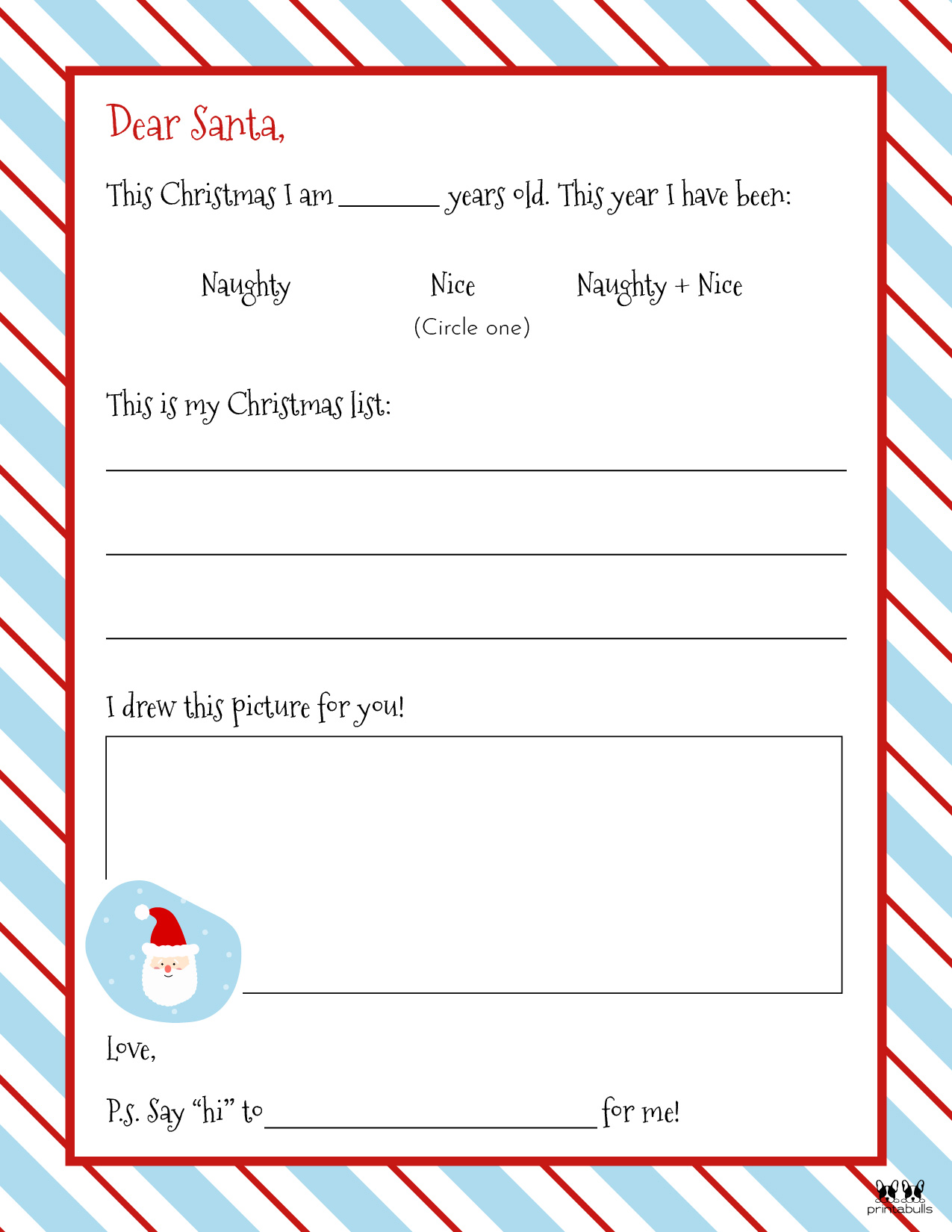 Dear Santa Letter Printables - Free 