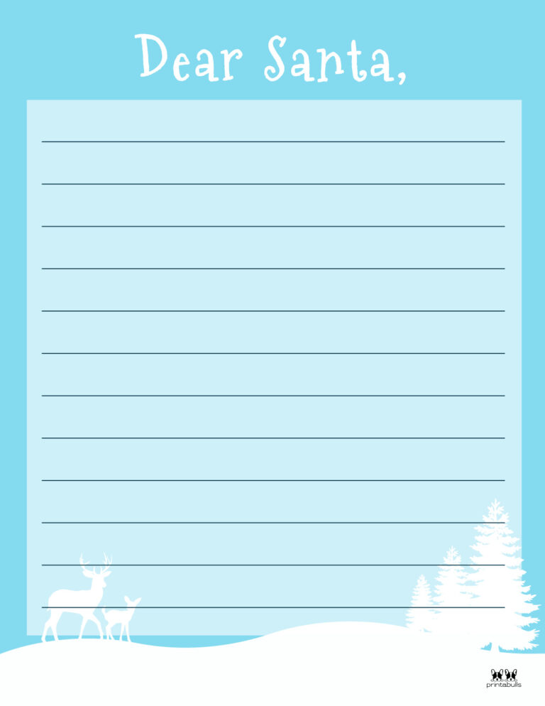 Dear Santa Letter Printables - FREE | Printabulls