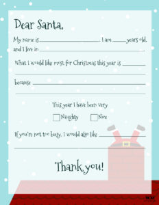 Dear Santa Letter Printables - FREE | Printabulls