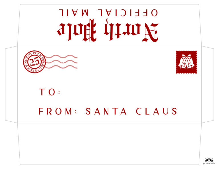 Santa Envelopes Free Printables Printabulls