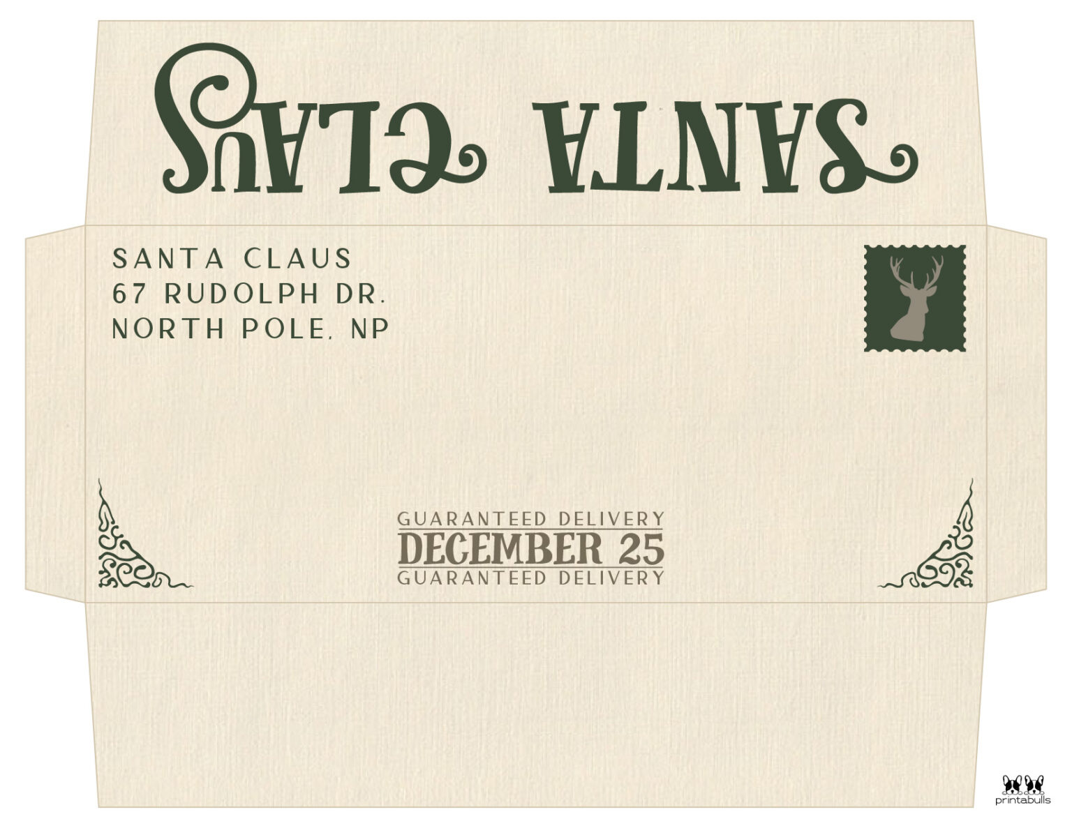 Santa Envelopes Free Printables Printabulls