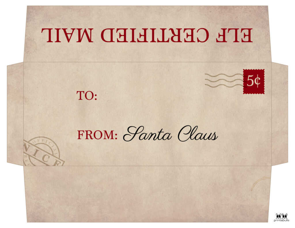 Santa Envelopes Free Printables Printabulls