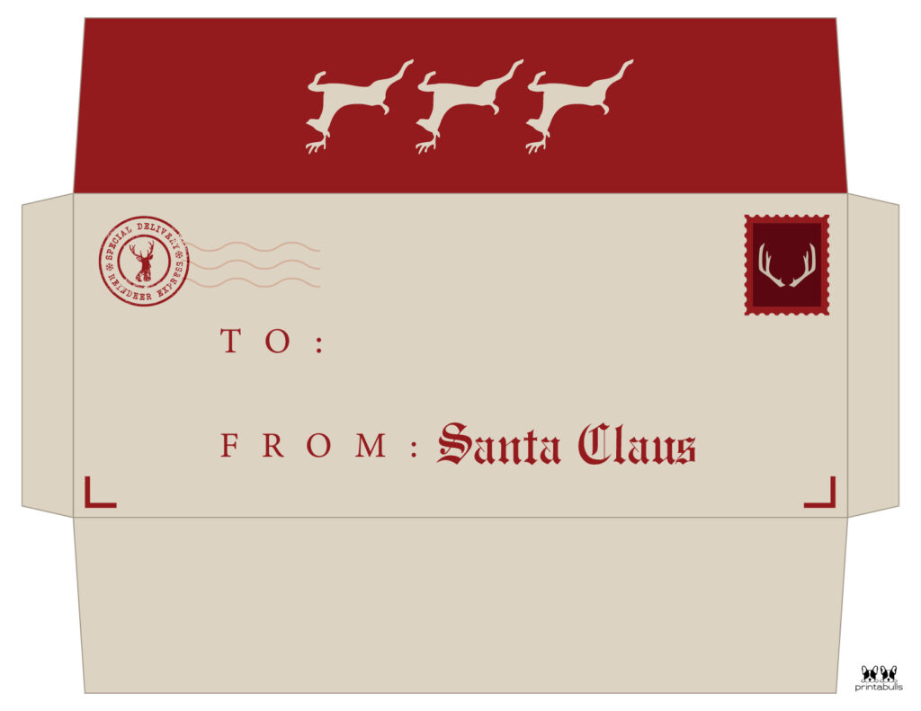 Printable Santa Envelope Template-Page 8