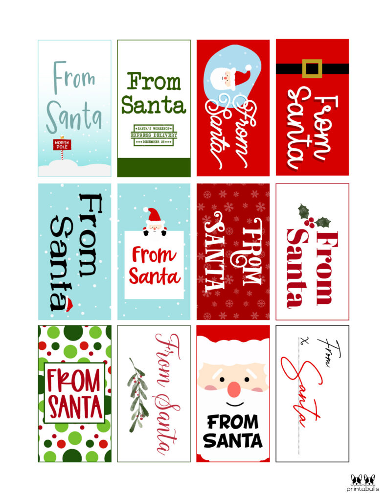 Santa Gift Tags Free Printable Tags Labels Printabulls